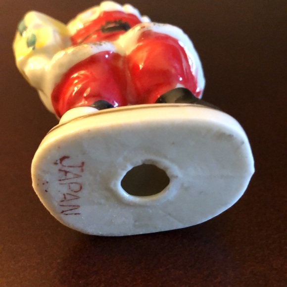 Estate Vintage Ceramic Hand Painted Waving Santa Claus With Gifts Figurine Japan - Picture 5 of 8